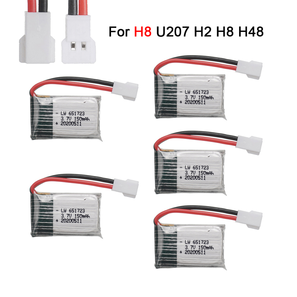 Drone Rc Parts - 3.7v 150mahリポRCドローンバッテリー H2 H8 H48 U207