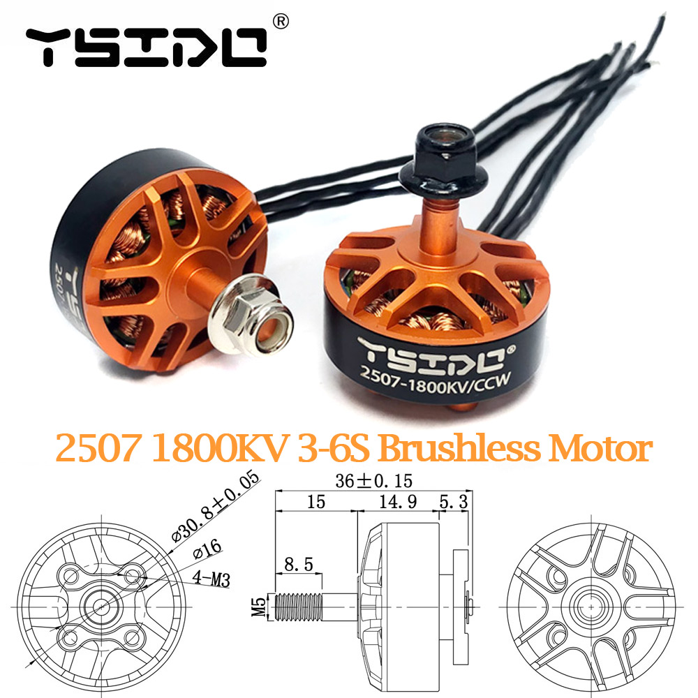 Drone Reaper Rc - Ysido 2507 1800KV 3-6sブラシレスモーターrc geprc 5インチ250