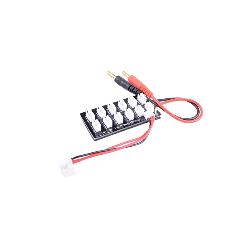Lipo Parallel Charging Board - 2s並列充電ボード,7.4v JST-PH2.0,4.0mmバナナプラグ,2s,バッテリー充電器バランス用
