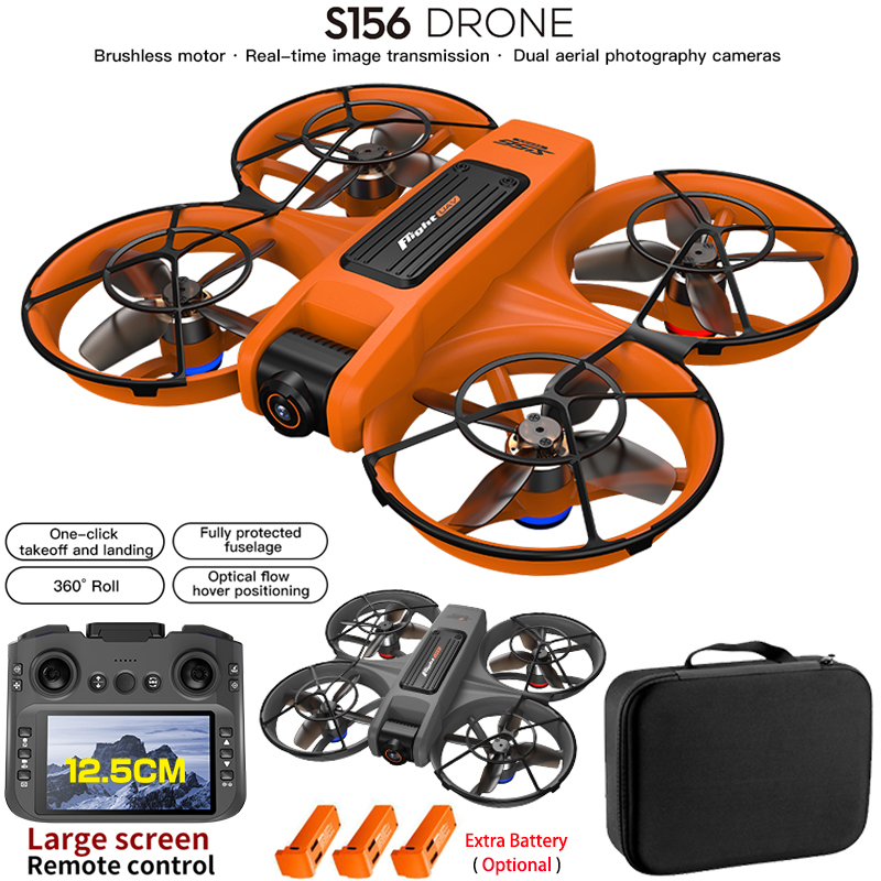 Drone Rc Under 1000 - S156 ドローン HD デュアルカメラ航空写真リモコン画面航空機オプティカルフローホバーブラシレス RC クアッドコプターおもちゃ