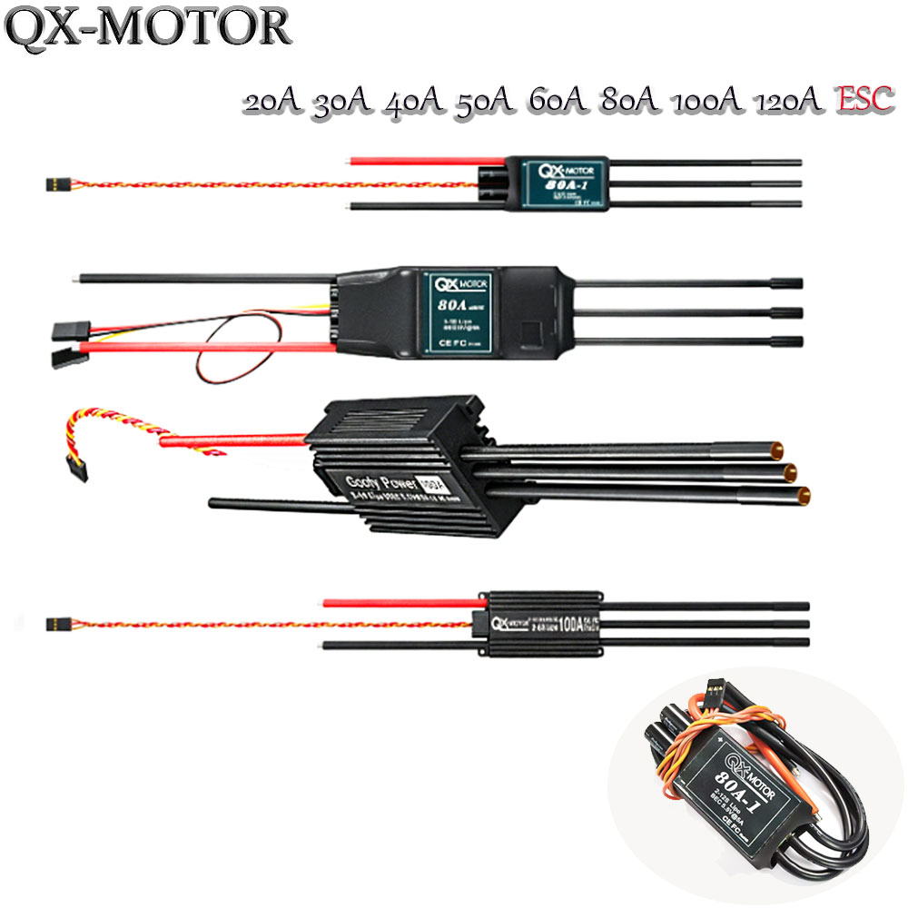 Drone Rcs - 20A-120A ブラシレス ESC スピードコントローラー QX-MOTOR EDF