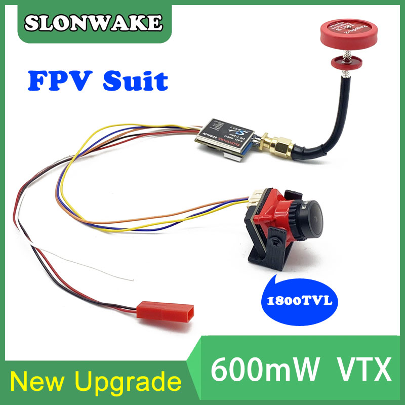 Receiver Rc Drone - すぐに使える5.8G 48CH 600mWビデオ送信機とCmos 1800TVLミニFPVカメラ2.1mmレンズ調整可能 RC FPVレーシングドローン用