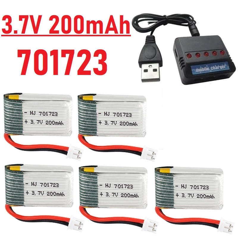 Lipo Battery Charger - アップグレード 3.7V 200mAh バッテリーと充電器付き H36 E010
