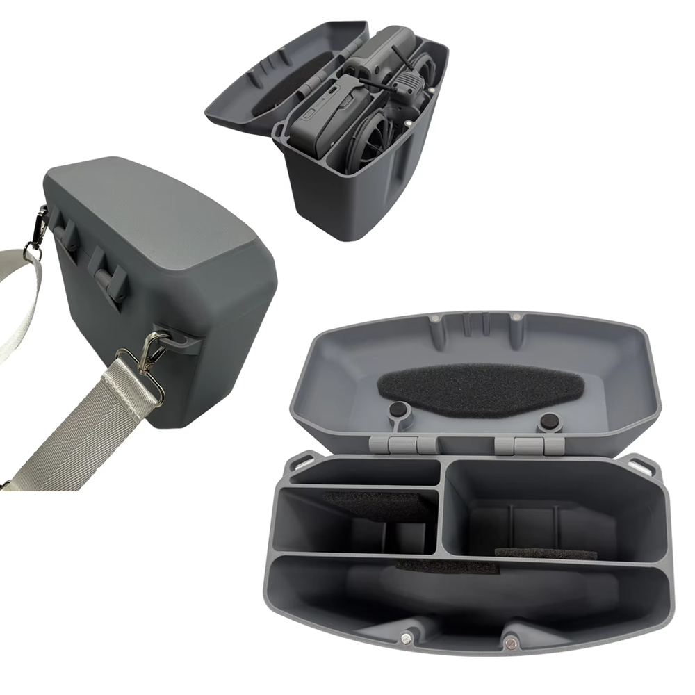 Drone Rc N3 - DJI Neo 2用3Dプリント製ボックス、磁気蓋付き、調整可能なストラップ、ドローンバッテリーハブとRC N3コントローラーを収納できるハードキャリングケース
