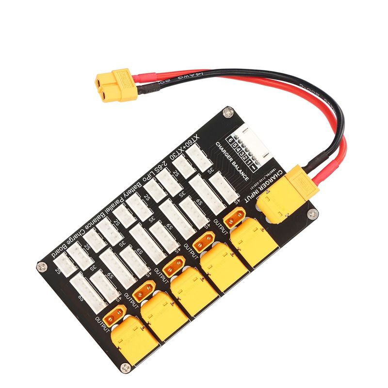 Lipo Parallel Charging Board - リポバッテリー充電ボード パラレル XT30 XT60 プラグ 2‑6S