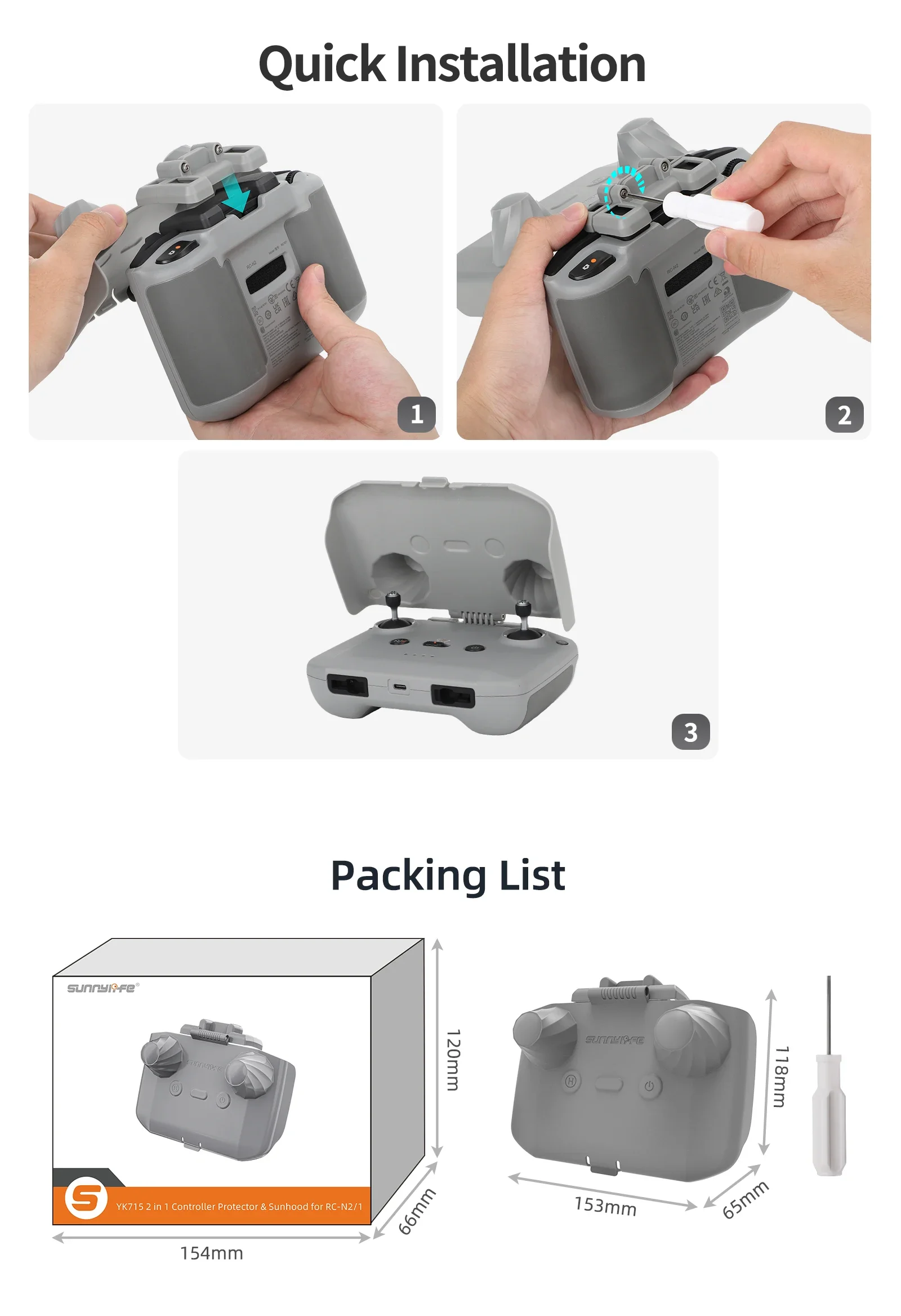 2 in 1 コントローラープロテクター サンフード コント - Drone Rc Controller Cover のレビューと価格