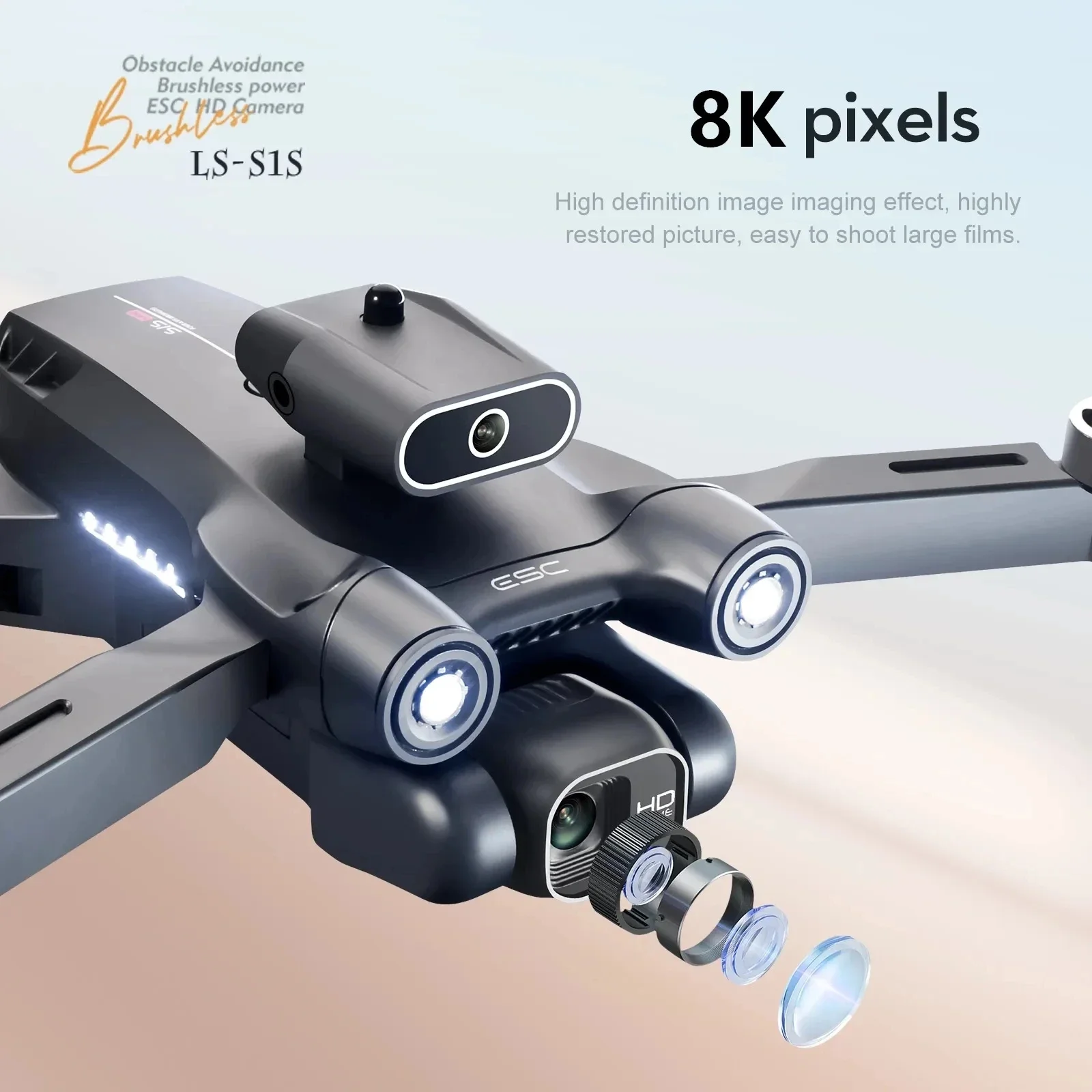 プロのブラシレスモーター付きドローン,GPS付きクワッドコプ - Drone Z のレビューと価格