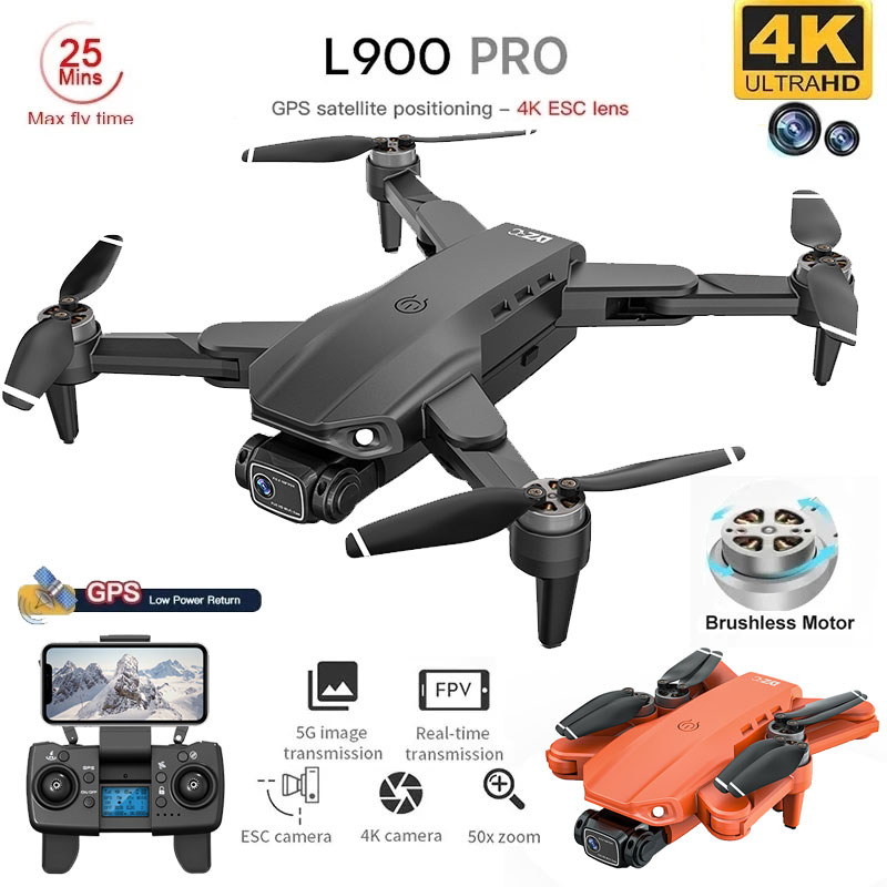 折りたたみ式ブラシレスドローンl900プロ,GPS, 4k, - Drone Z のレビューと価格