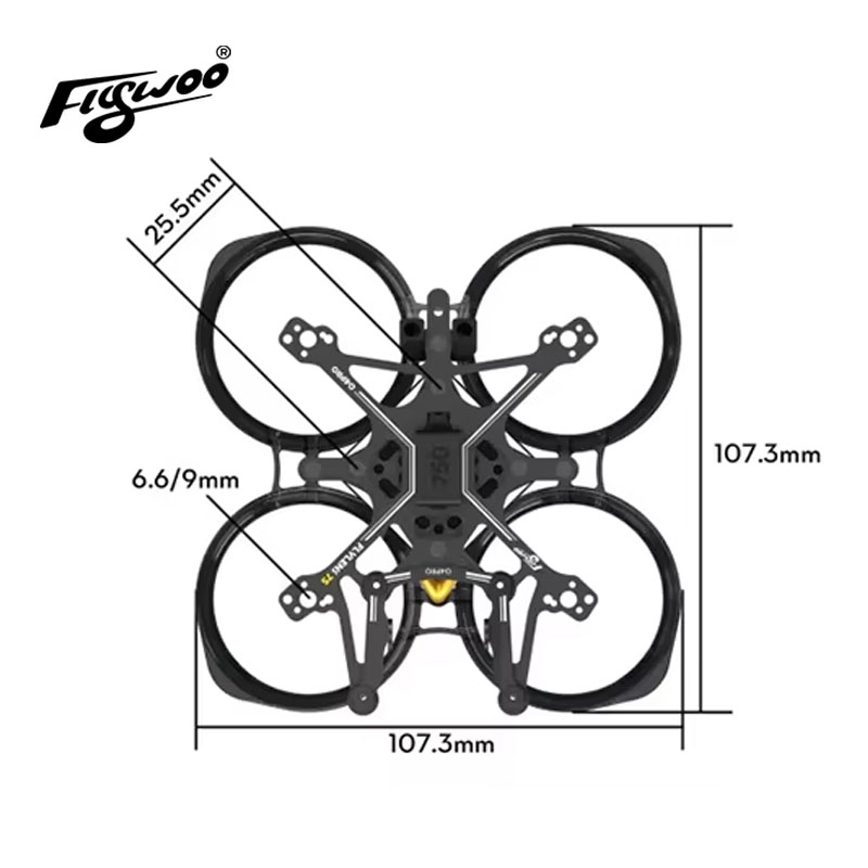 Flywoo Flylens 75フレームキット 1.6イン - Fpv Racing Motor のレビューと価格