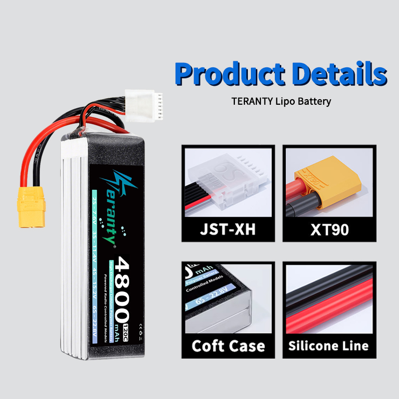 TERANTY 6S 4800mAh リポバッテリー 22. - Drone Rcs のレビューと価格