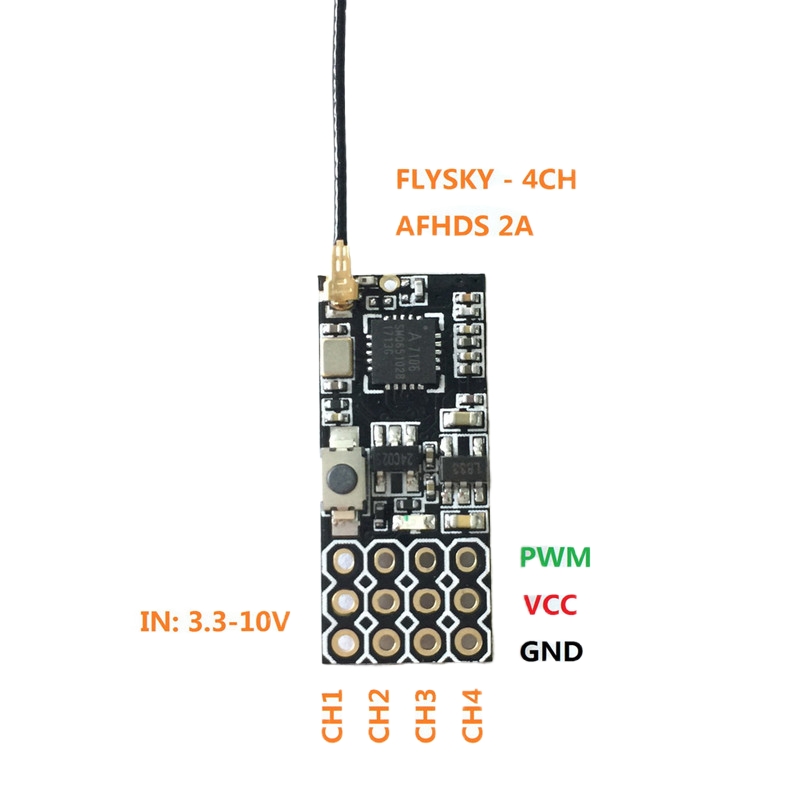 Flysky FS2A ミニレシーバー 4CH AFHDS  - Receiver Rc Drone のレビューと価格