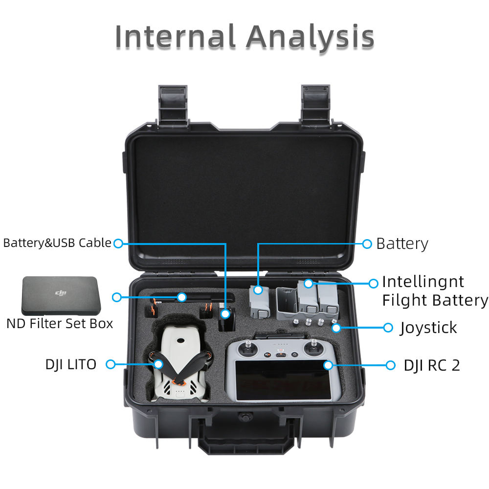 DJI LITO 1 X1ドローン用ハードシェル収納ケース、 - Drone Rc N3 のレビューと価格
