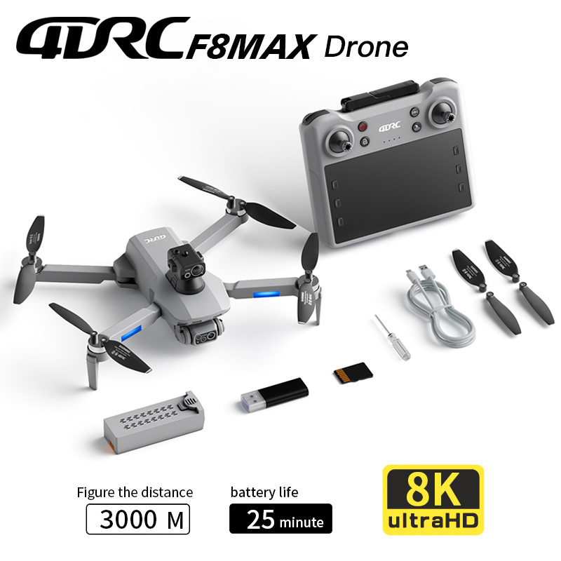 F8 MAX GPSドローン プロフェッショナル 8Kカメラ - Drone Z のレビューと価格