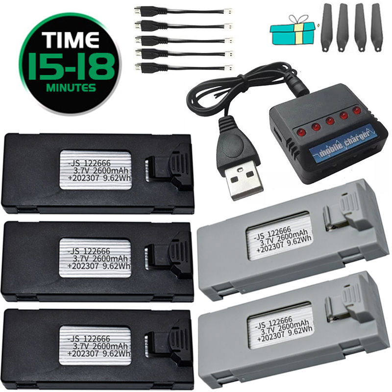 3.7V 2600mAh RC ドローンバッテリー E88  - Drone Rc S1S のレビューと価格