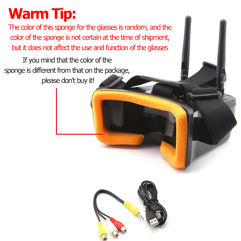 VR009 FPV ビデオゴーグル 3 インチ 480*32 - Nano Quad Fpv のレビューと価格
