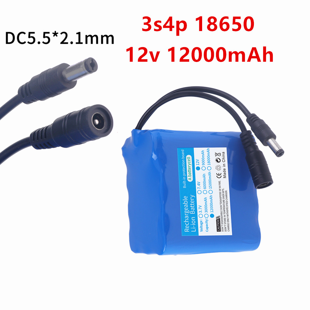 12V 12000mah バッテリー 3S4P 実容量充電式 - Lipo Battery Charger のレビューと価格
